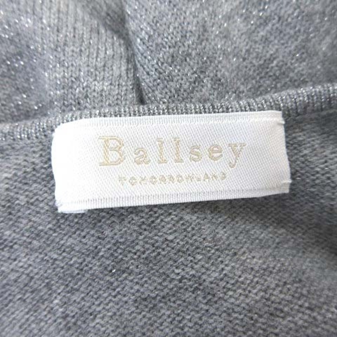 Ballsey(ボールジィ)のボールジー トゥモローランド ニット カットソー 長袖 Vネック S グレー レディースのトップス(ニット/セーター)の商品写真