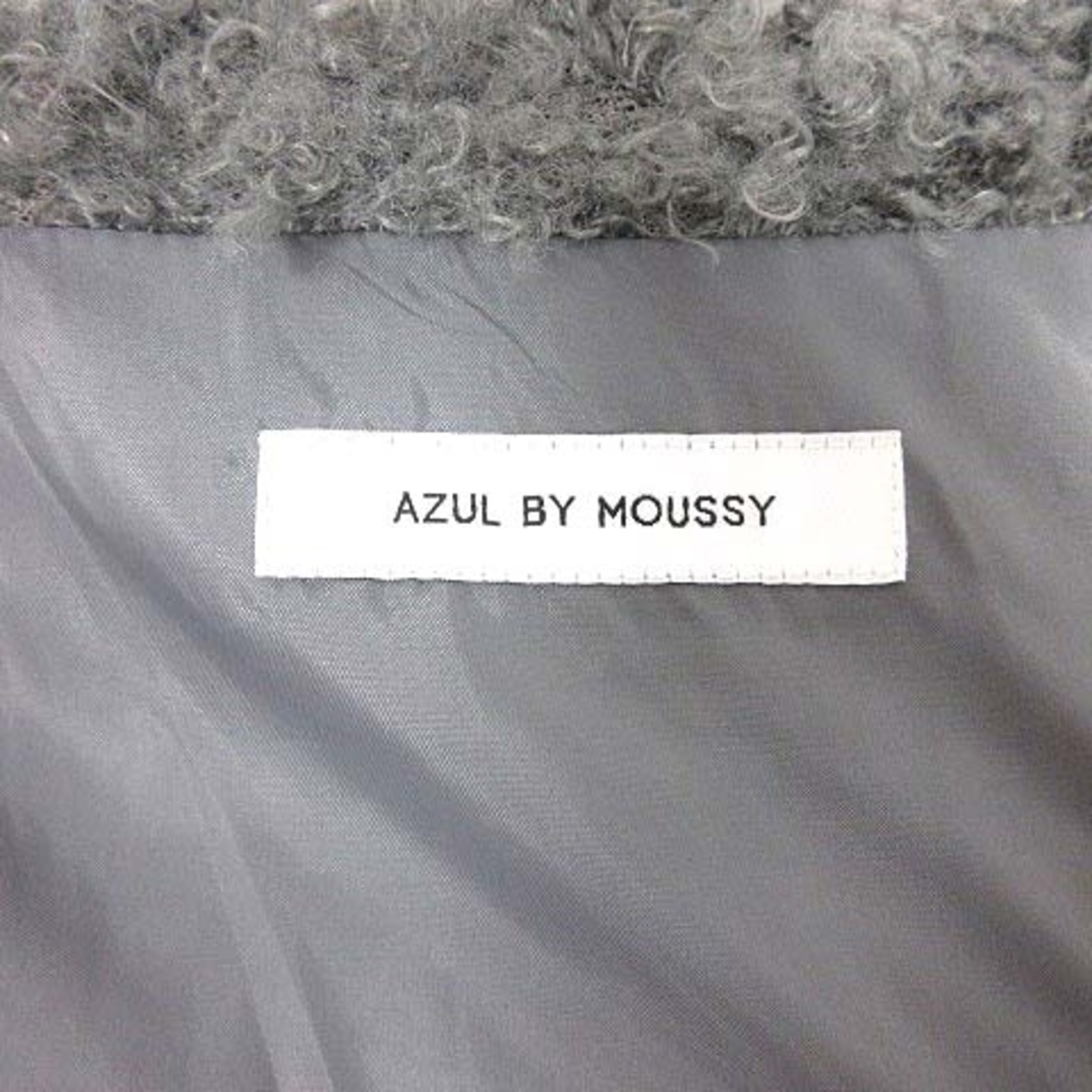 AZUL by moussy(アズールバイマウジー)のアズールバイマウジー ボアジャケット ベスト M チャコールグレー ■MO レディースのジャケット/アウター(その他)の商品写真