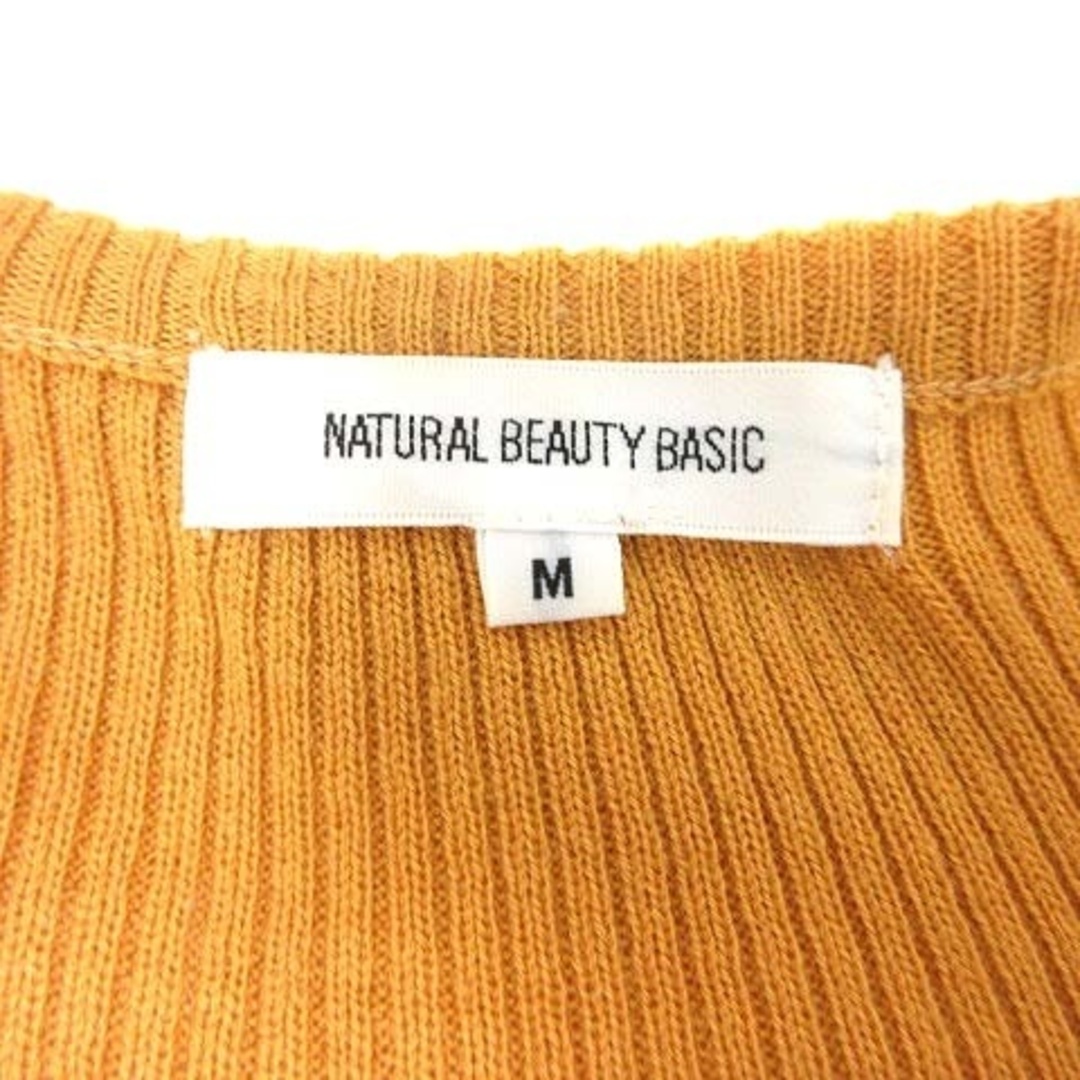 NATURAL BEAUTY BASIC(ナチュラルビューティーベーシック)のナチュラルビューティーベーシック ニット カットソー M マスタード ■MO レディースのトップス(ニット/セーター)の商品写真