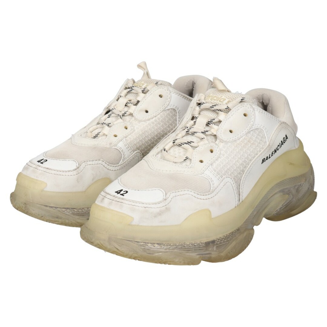 BALENCIAGA バレンシアガ TRIPLE S トリプルS クリアソール ローカットスニーカー 42 ホワイト 541624