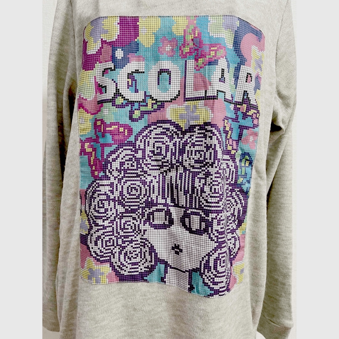 ScoLar(スカラー)のScoLar★ドッド絵ニットロングワンピ★最終値下げ レディースのワンピース(ロングワンピース/マキシワンピース)の商品写真