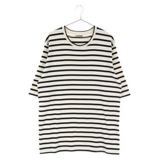 ■ JIL SANDER ボーダー ロゴ コットン ロング Tシャツ ■