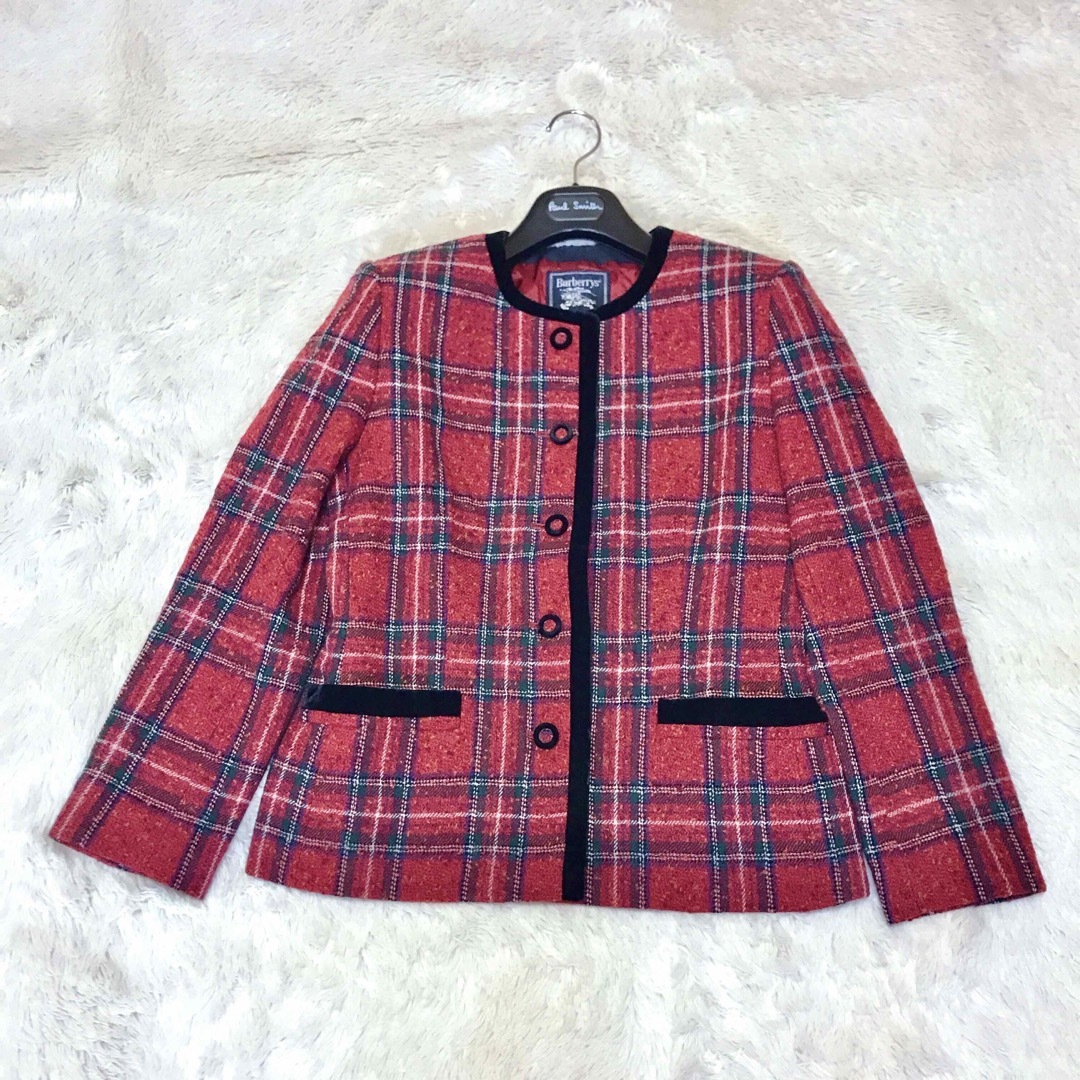 BURBERRY(バーバリー)の激レア 極美品 Burberry's ウール チェック ジャケット バーバリー レディースのジャケット/アウター(テーラードジャケット)の商品写真