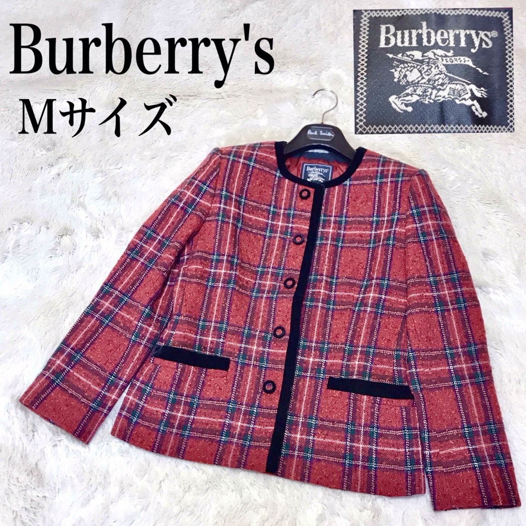BURBERRY(バーバリー)の激レア 極美品 Burberry's ウール チェック ジャケット バーバリー レディースのジャケット/アウター(テーラードジャケット)の商品写真