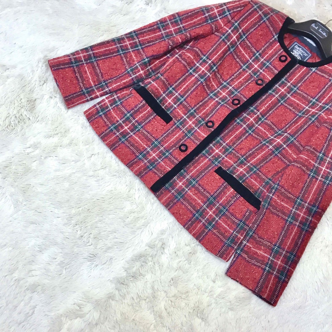 BURBERRY(バーバリー)の激レア 極美品 Burberry's ウール チェック ジャケット バーバリー レディースのジャケット/アウター(テーラードジャケット)の商品写真