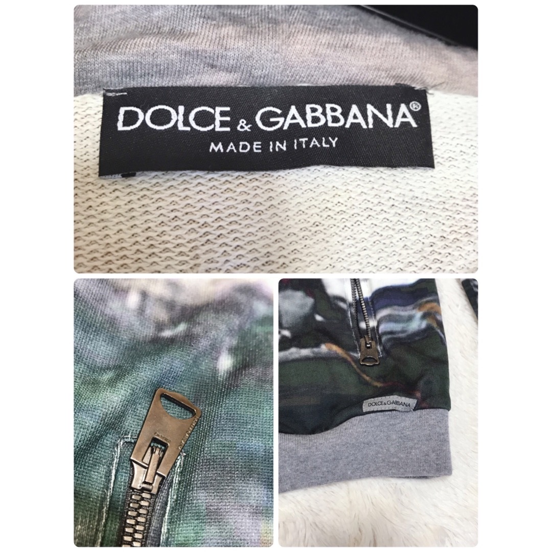 希少  DOLCE＆GABBANA 総柄 ZIP パーカー フーディ トレーナー