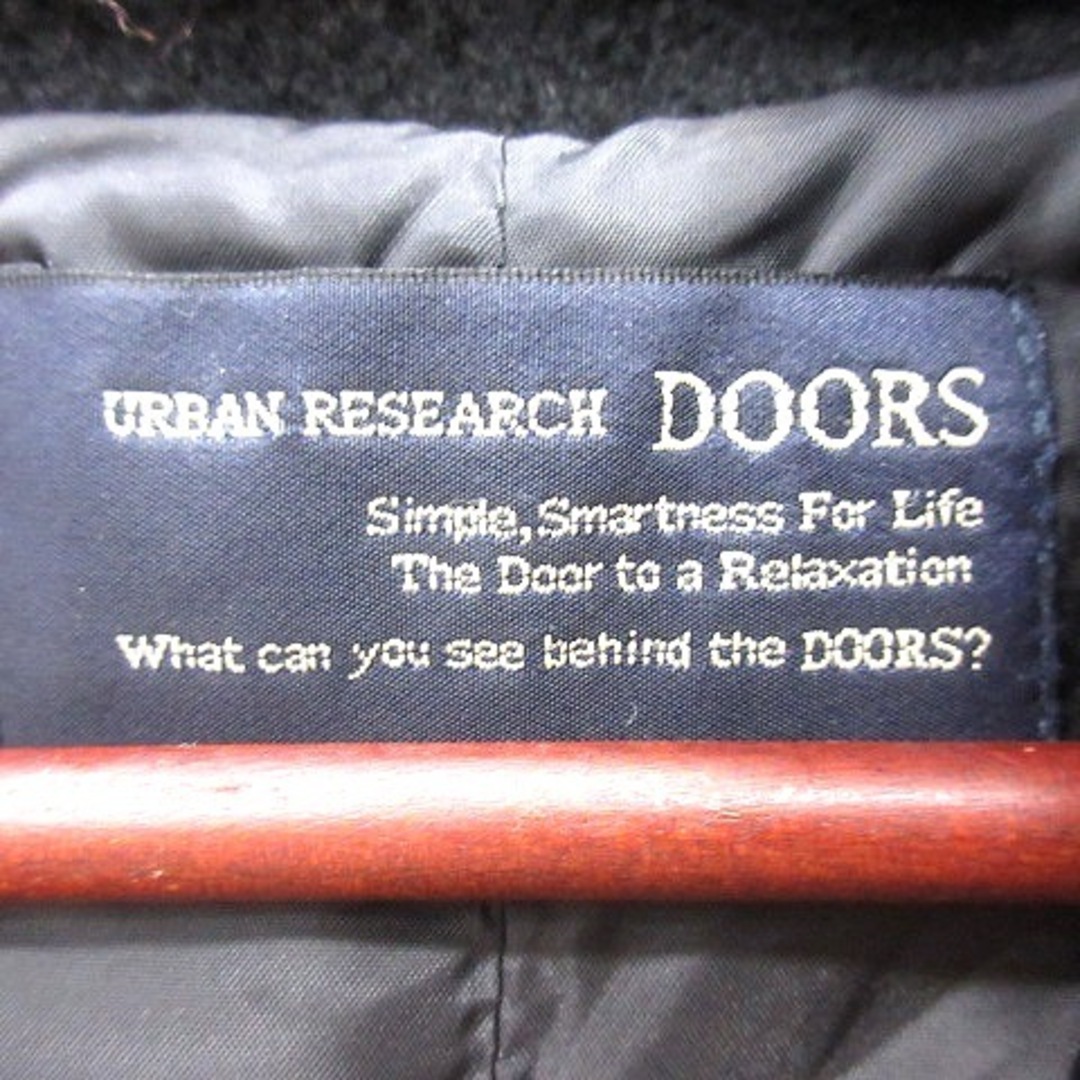 URBAN RESEARCH DOORS(アーバンリサーチドアーズ)のアーバンリサーチ ドアーズ ロングコート フード 総裏地 F 黒 ブラック レディースのジャケット/アウター(その他)の商品写真