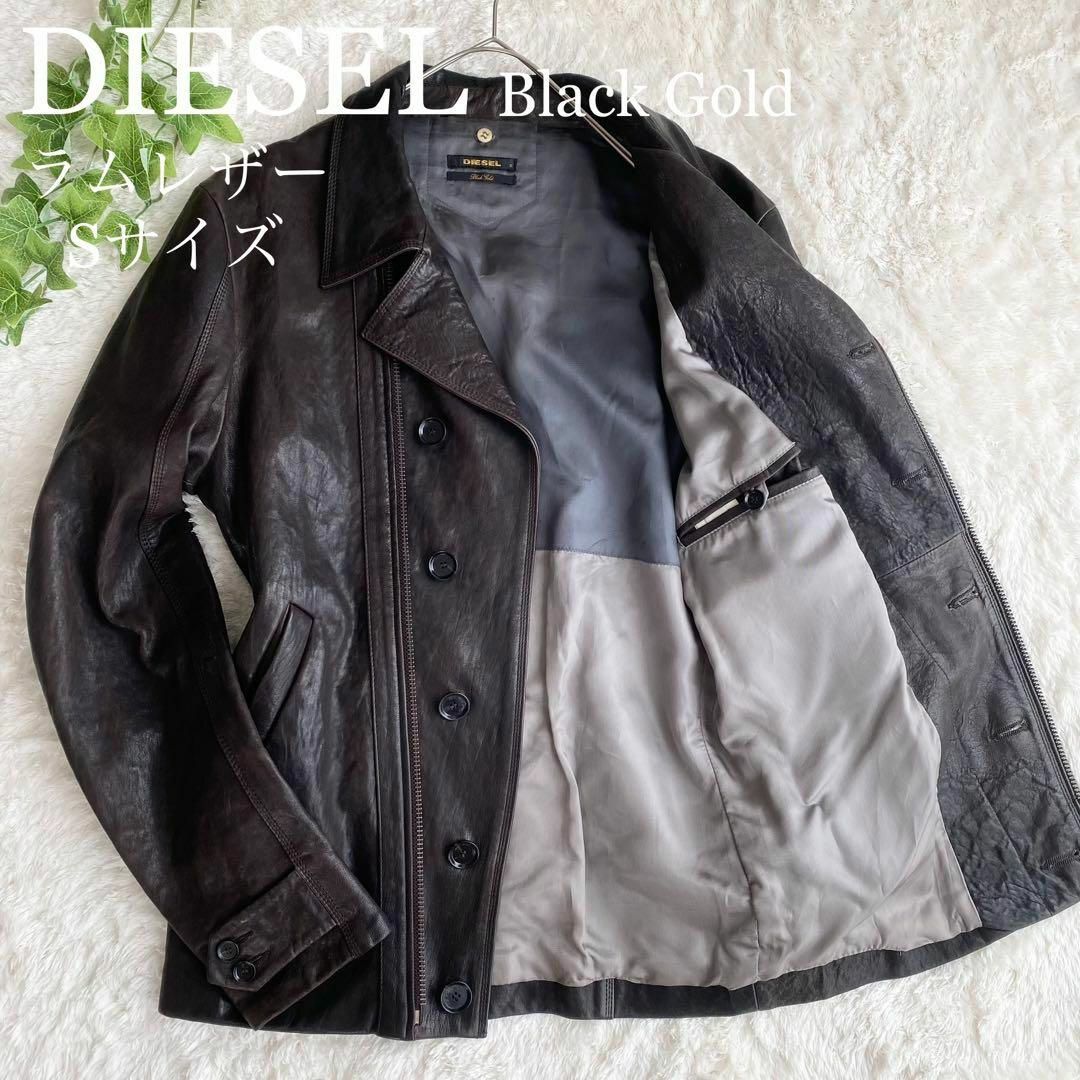 DIESEL BLACK GOLD ライダースジャケット 黒 羊革 L - レザージャケット