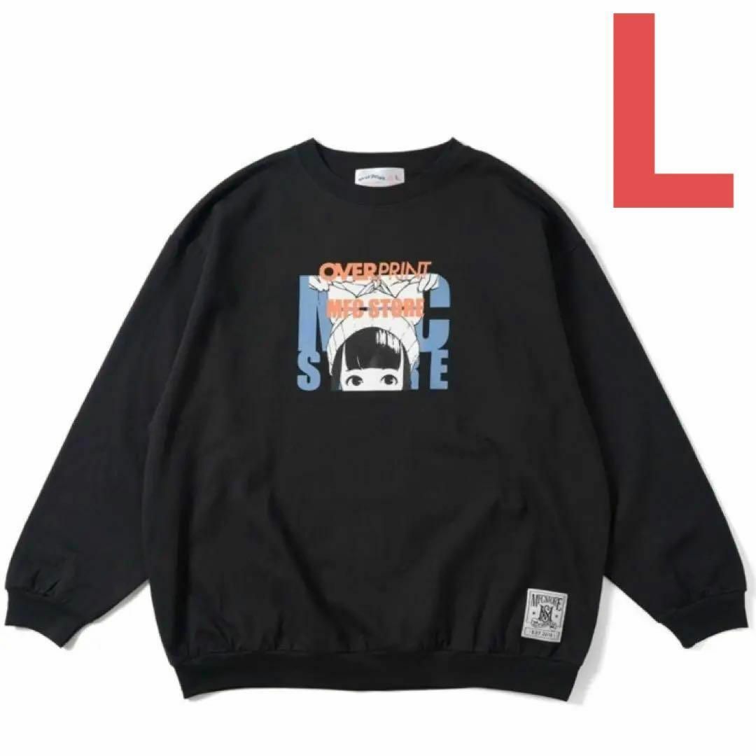 黒L OVERPRINT x MFC STORE L/S TEE 古塔つみ