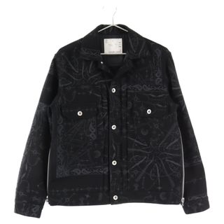 サカイ(sacai)のSacai サカイ 20AW×Dr.Woo bandana print blouson ドクターウー バンダナ プリント ブルゾン ブラック 20‐0215(ブルゾン)