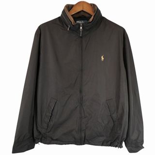 ポロラルフローレン(POLO RALPH LAUREN)のPolo by Ralph Lauren ポロバイラルフローレン ポリ地 ジャケット ワンポイントロゴ ブラック (メンズ L) 中古 古着 O4272(その他)