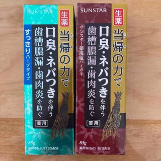 SUNSTAR　薬用塩歯磨き　生薬　当帰の力　85g×10本セット