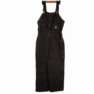 カーハート(carhartt)のCarhartt カーハート オーバーオール ワーク  カジュアル アウトドア ブラウン (ユース L(12/14)) 中古 古着 O4264(サロペット/オーバーオール)