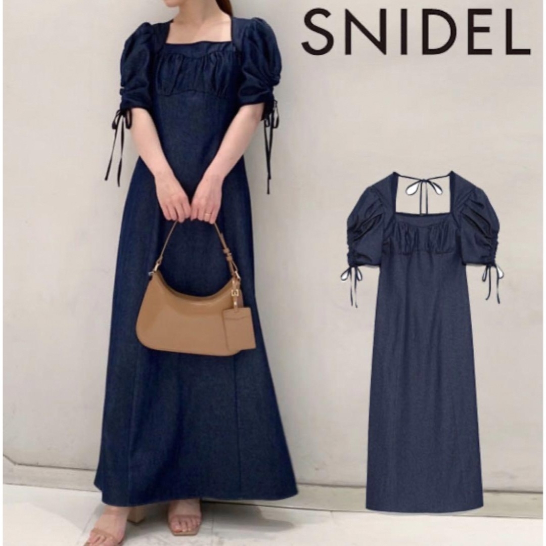 SNIDEL - snidel デニムワンピース の通販 by 。|スナイデル SNIDEL - snidel デニムワンピース の通販 by 。|スナイデル