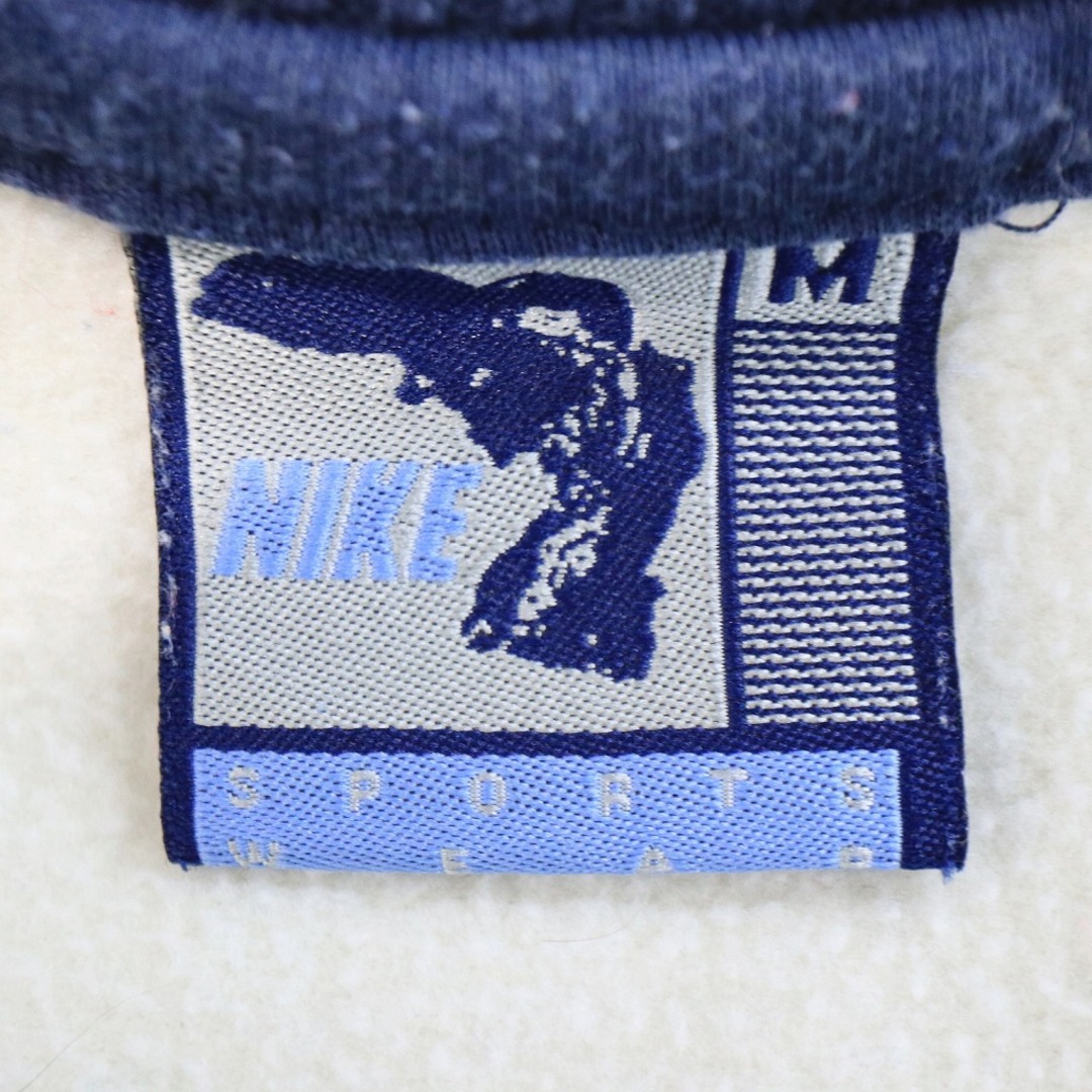 90年代 NIKE ナイキ ラグランスウェット 刺繍 ライン系 横乗り アイボリー (メンズ M)   O4270