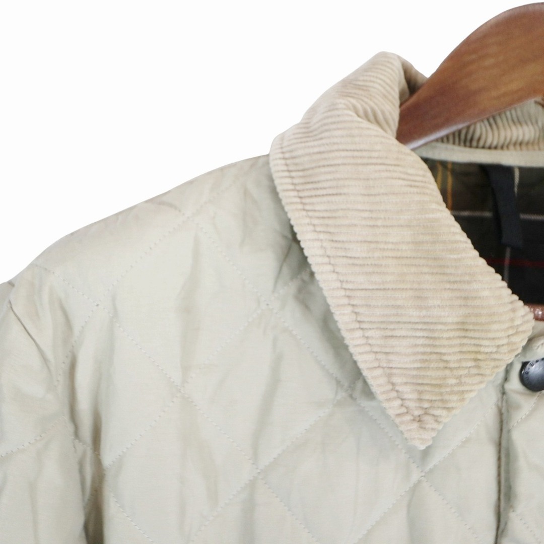 Barbour バブアー キルティングジャケット ヨーロッパ カジュアル 襟切り替えし ライトグレー (メンズ L相当)   O4312