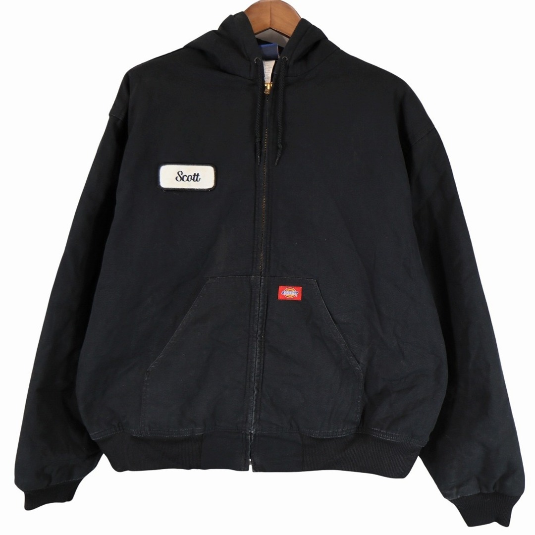 Dickies ディッキーズ アクティブジャケット型 ワークジャケット ダック地 DIY ブラック (メンズ XXL)   O4276