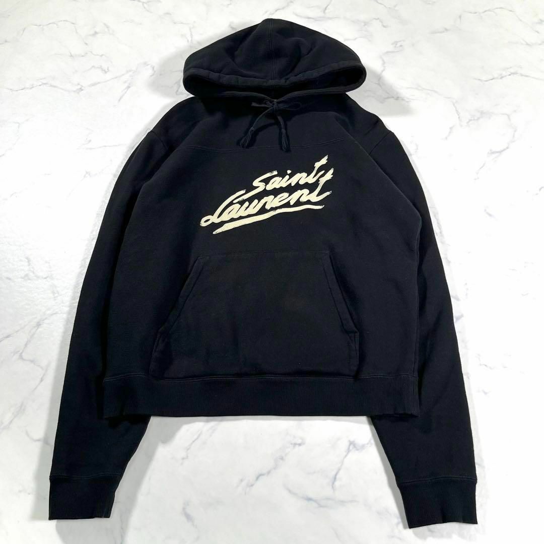 極美品】SAINT LAURENT サンローラン ロゴ プルオーバーパーカー | www