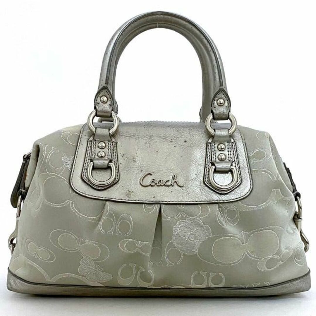 COACH - コーチ トートバッグ グレー シグネチャー レザーの通販 by