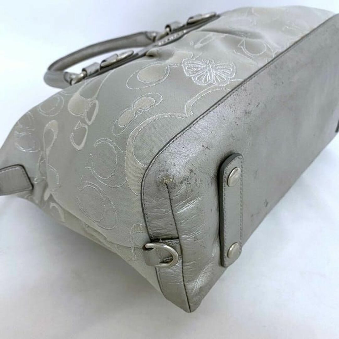 COACH - コーチ トートバッグ グレー シグネチャー レザーの通販 by