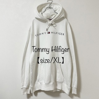 TOMMY HILFIGER - トミーヒルフィガー★スウェットパーカー★ホワイト×ネイビー×レッド/白紺赤★XL
