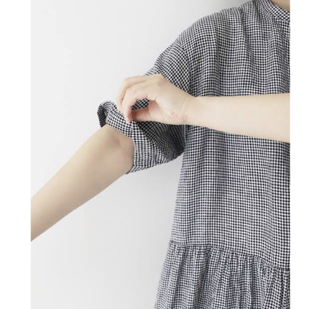 【未使用】イチアンティークス☆リネンフローラルパターンシャツドレス　ネストローブ