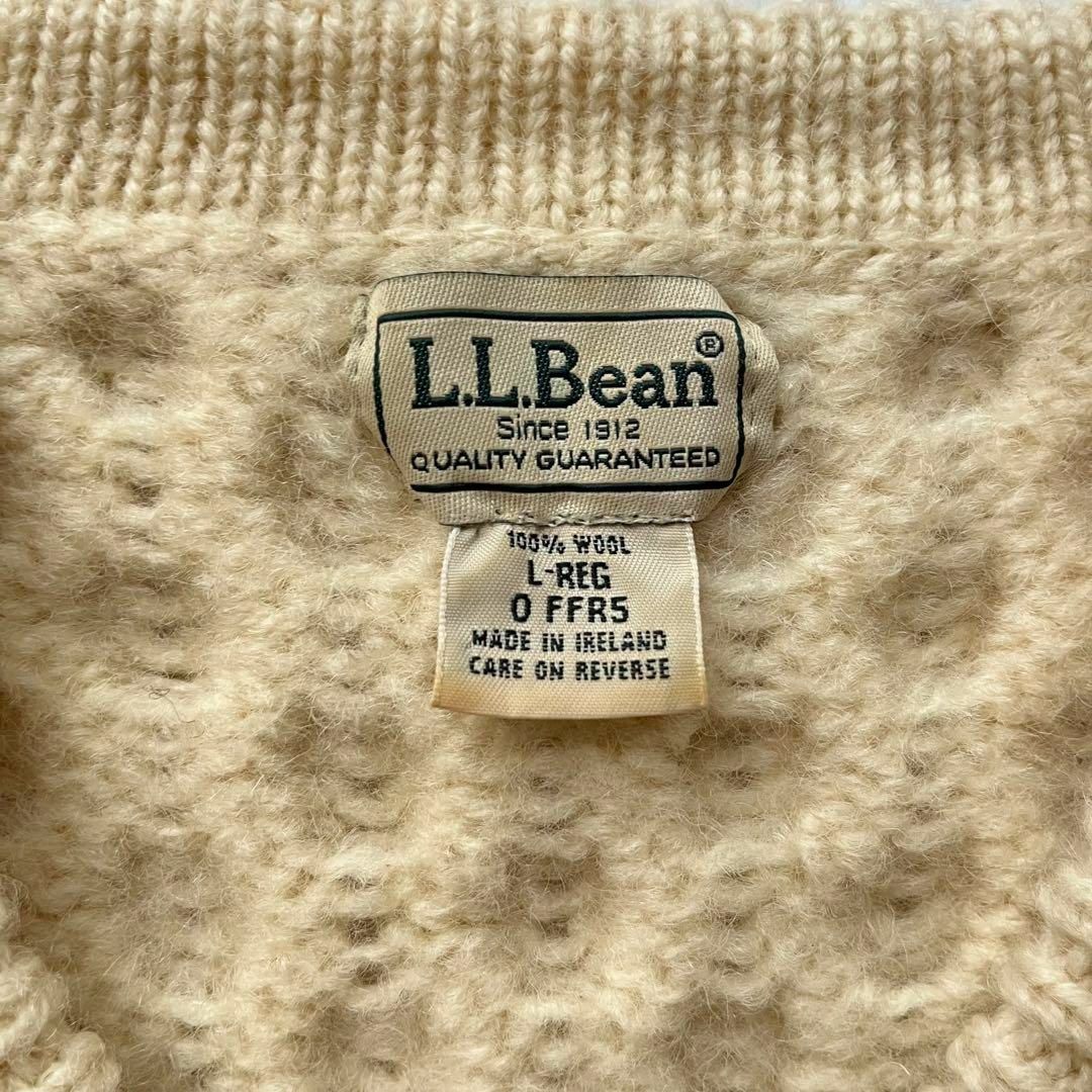 L.LBean フィッシャーマンニット　クルーネック　セーター　アイルランド製 4