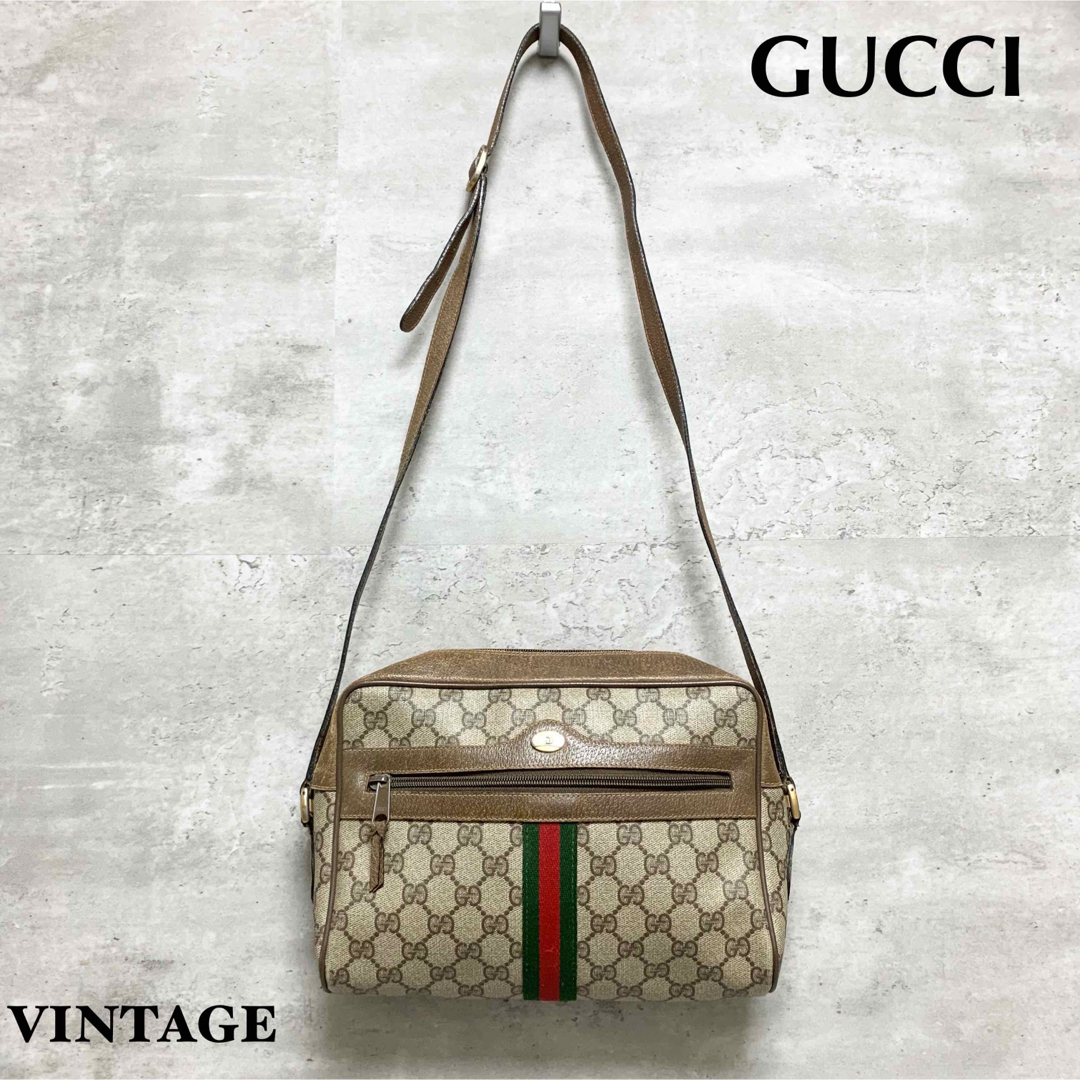 Gucci - オールドグッチ70-80年代ヴィンテージミニバッグGGシェリー