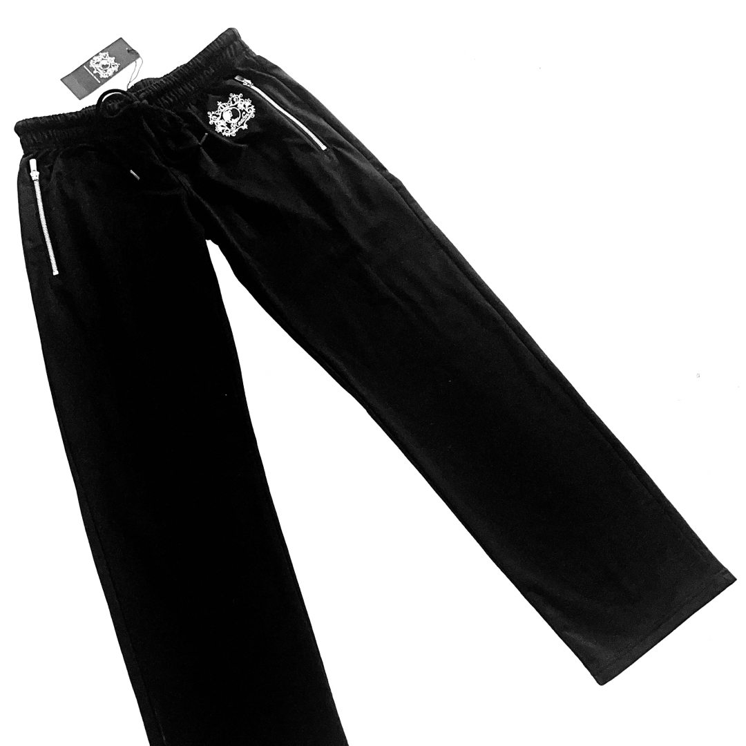 新品 Realm レルム ジャージパンツ 腰履き 黒 ユニセックス ポケット付 レディースのパンツ(カジュアルパンツ)の商品写真