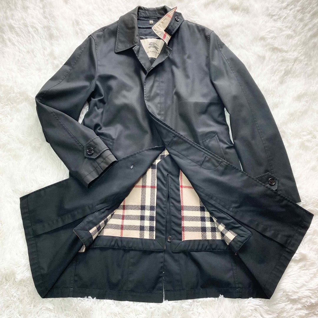 BURBERRY - バーバリー ロンドン ロングコート メガチェック ブラック