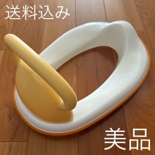 ベビー　赤ちゃん　子供　美品　補助便座　トイレトレーニング　オフホワイト　(補助便座)