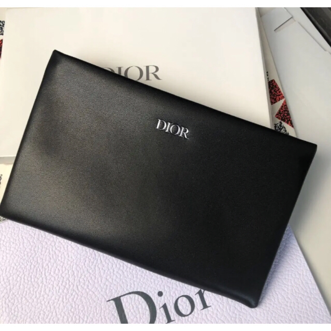 DIOR ノベルティ　レザーポーチ　千鳥巾着