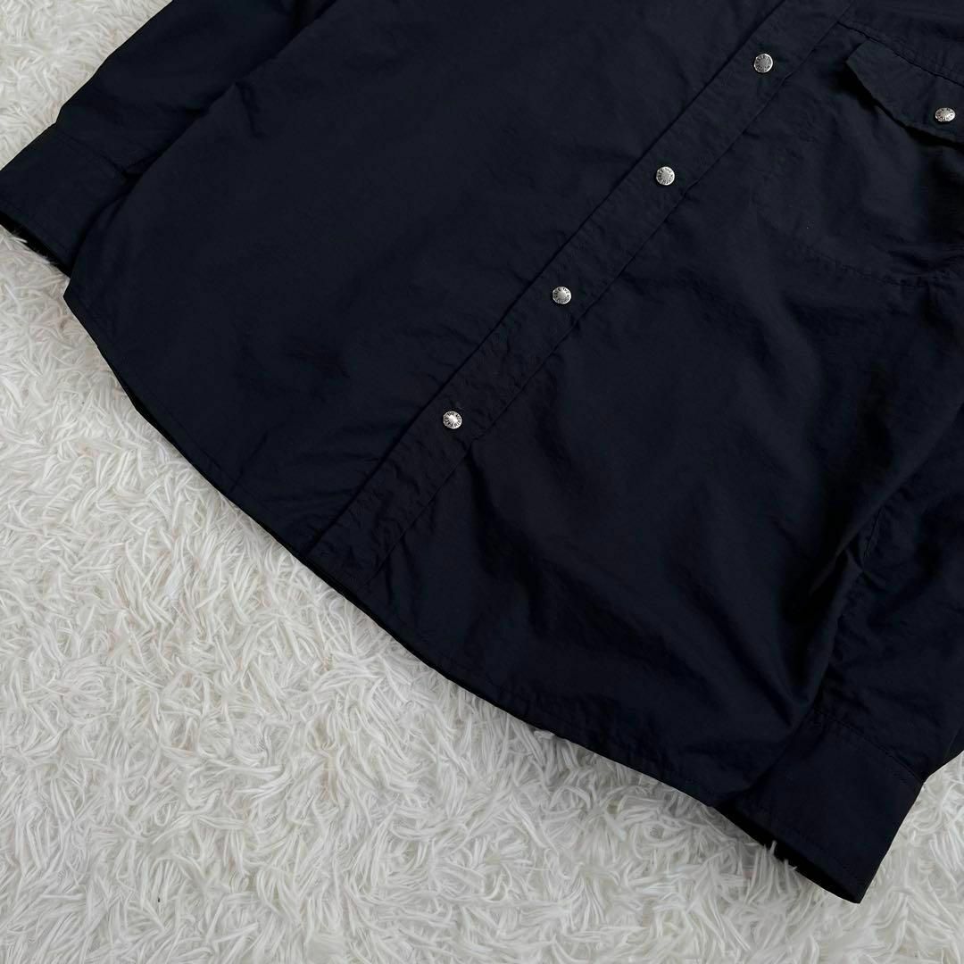 【美品】ザ ノースフェイス　ヌプシ シャツ　ナイロン　ロゴ　ブラック　黒　XL