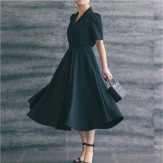 SATOKA・Peony Navy(ひざ丈スカート)