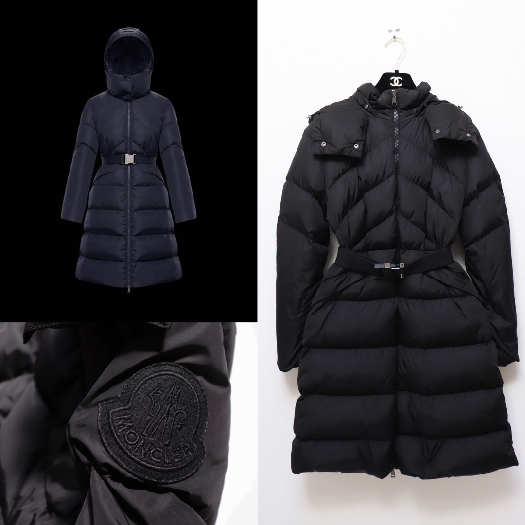 美品 Moncler モンクレール AGOT ロング ダウン コート エルミンヌ