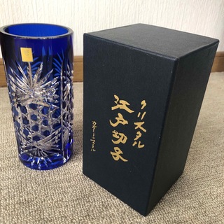 カガミクリスタル　江戸切子　花瓶(花瓶)