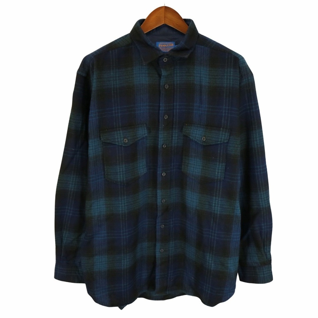 90s 00s PENDLETON ペンドルトン 長袖チェックウールシャツ