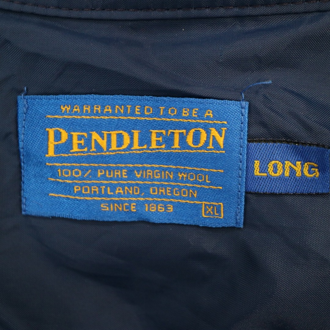 PENDLETON(ペンドルトン)の90年代 PENDLETON ペンドルトン ウール 長袖シャツ チェック ブルー (メンズ XL) 中古 古着 O4424 メンズのトップス(シャツ)の商品写真