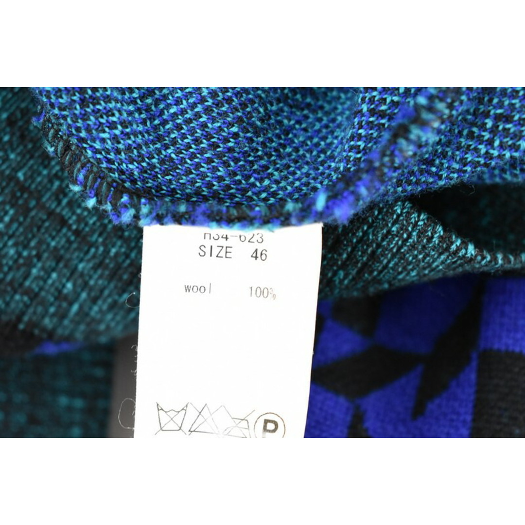 lot holon/ロットホロン 総柄ウールカーディガン サイズ:46 カラー