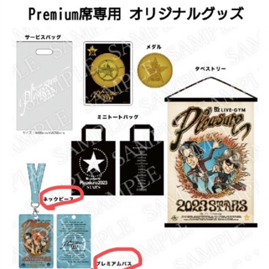 B'z プレミアム席 グッズ STARS 2023 ばら売り パス ネックピース エンタメ/ホビーのタレントグッズ(ミュージシャン)の商品写真