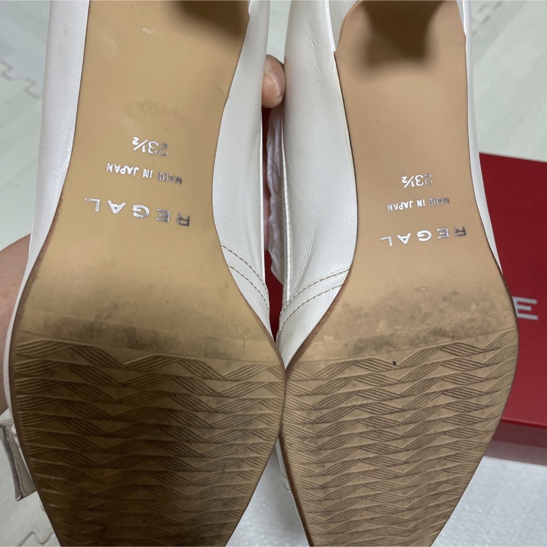 美品 リーガル レディース ハイヒール パンプス ベルト エナメル 23.5