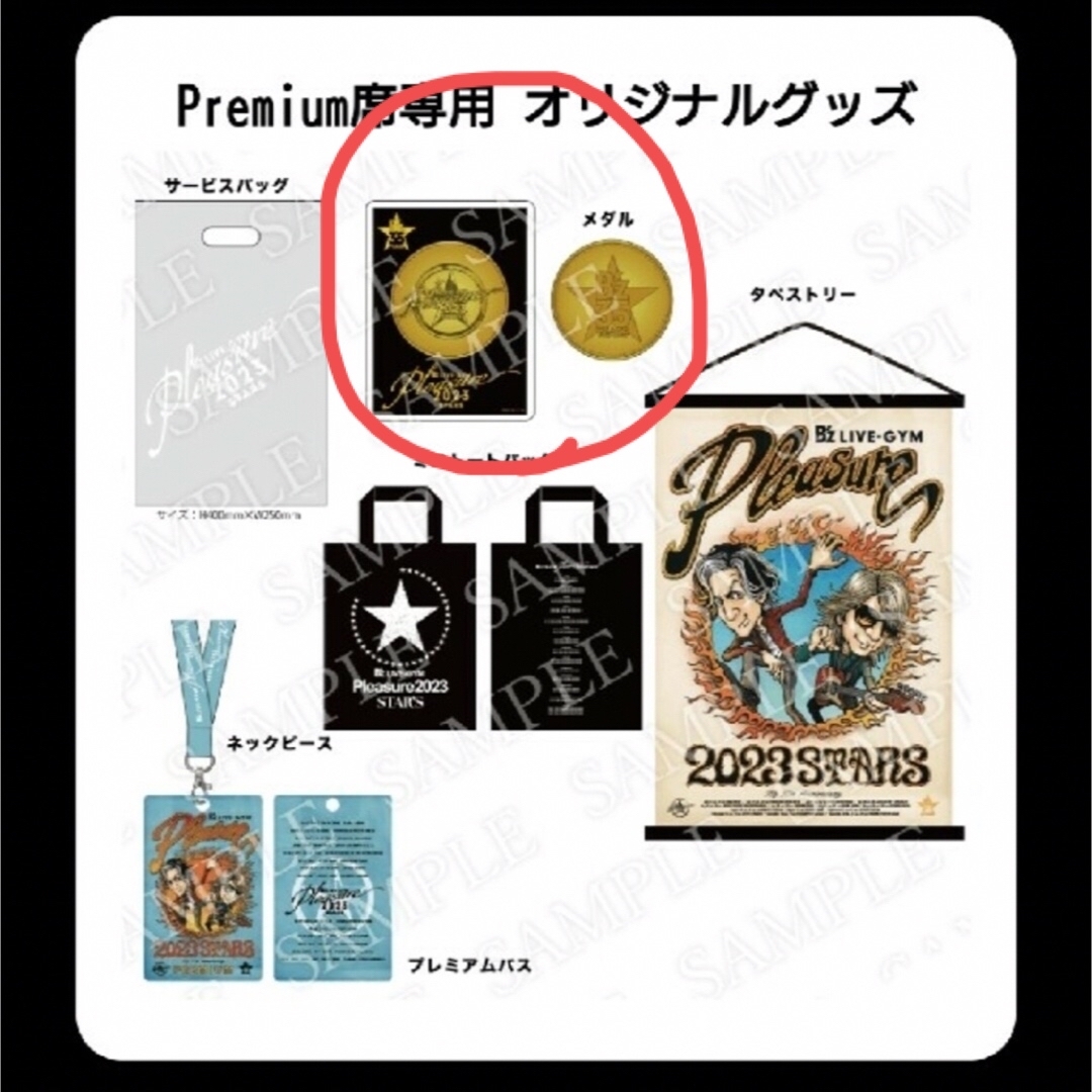 B'z プレミアム席 限定 グッズ メダル 非売品 pleasure STARS