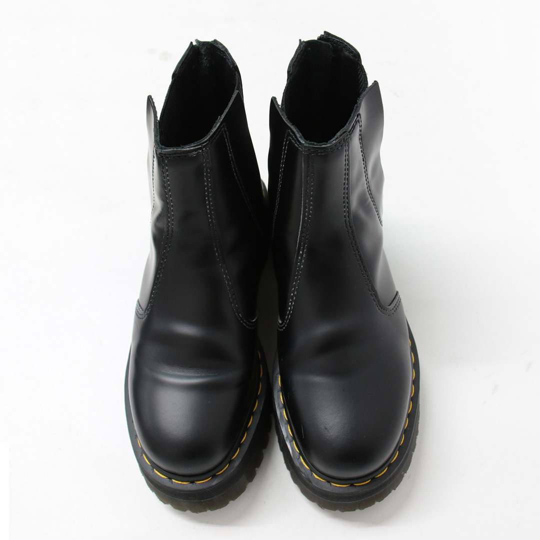 Dr.Martens ドクターマーチン Ys ワイズ コラボ ブーツ シューズ 靴 ブラック 黒 UK6(25.0cm) チェルシーブーツ サイドゴア  プラットフォーム 厚底 ジップ 2976 クアッド QUAD 大人女子 カジュアル 普段使い メンズライク ブランド 【レディース】【中古】【美品】