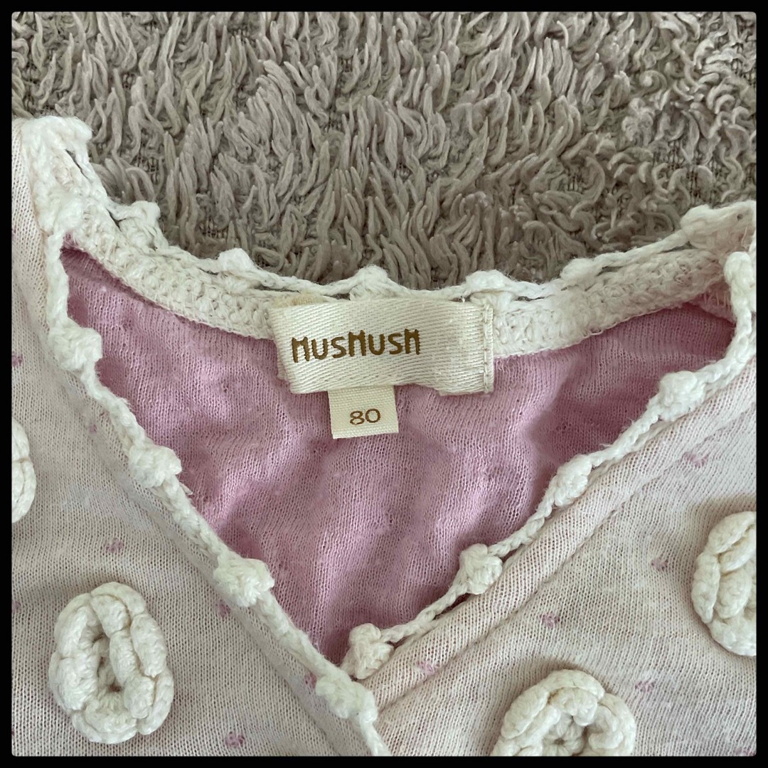 HusHush(ハッシュアッシュ)のHusHush ハッシュアッシュ　80サイズ　女の子　上着 キッズ/ベビー/マタニティのベビー服(~85cm)(カーディガン/ボレロ)の商品写真