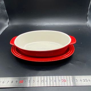 ルクルーゼ(LE CREUSET)のLE CREUSET ルクルーゼ 　ル・クルーゼ グラタン皿 レッド　no.69(食器)