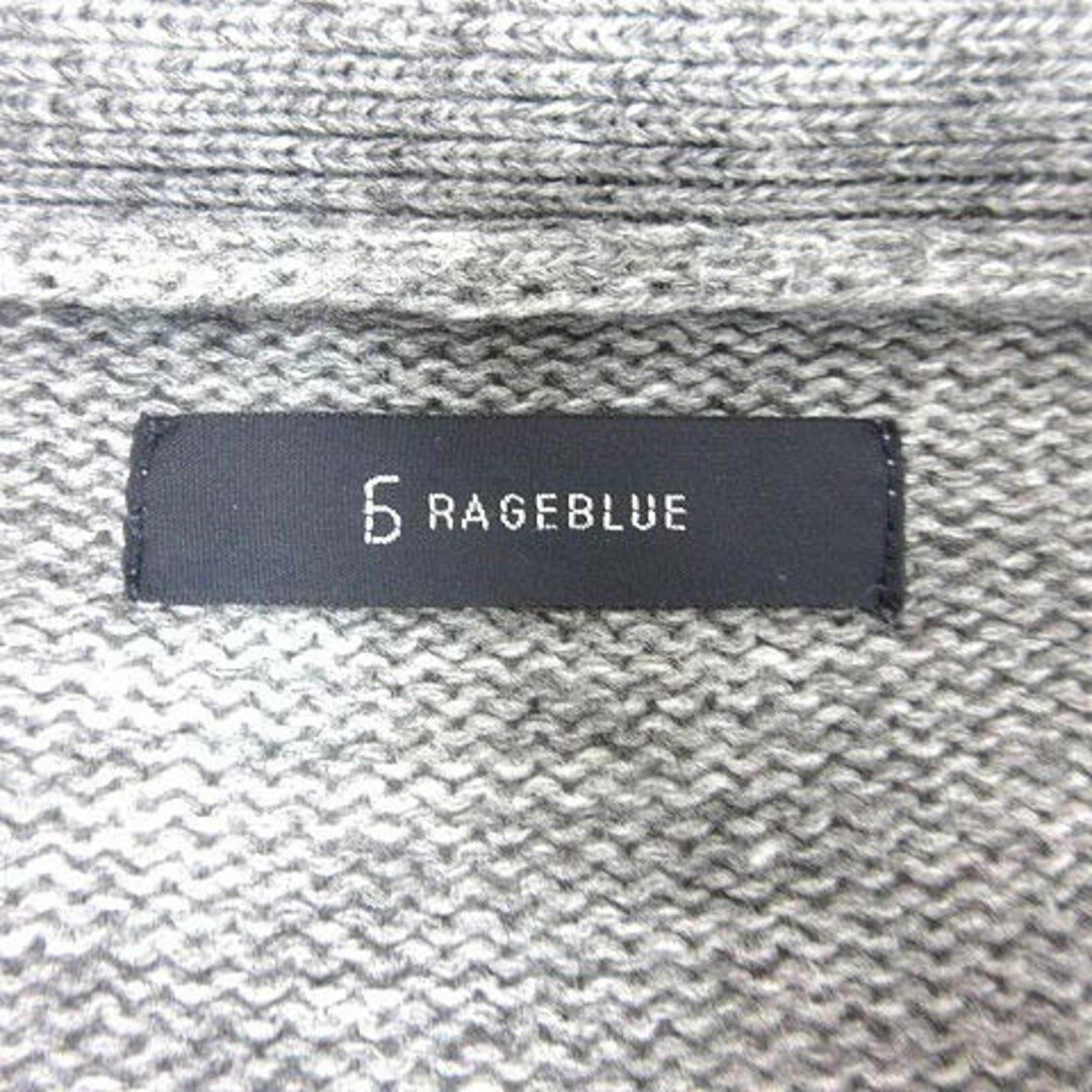 RAGEBLUE(レイジブルー)のレイジブルー RAGEBLUE カーディガン ニット 長袖 M グレー ■MO メンズのトップス(カーディガン)の商品写真