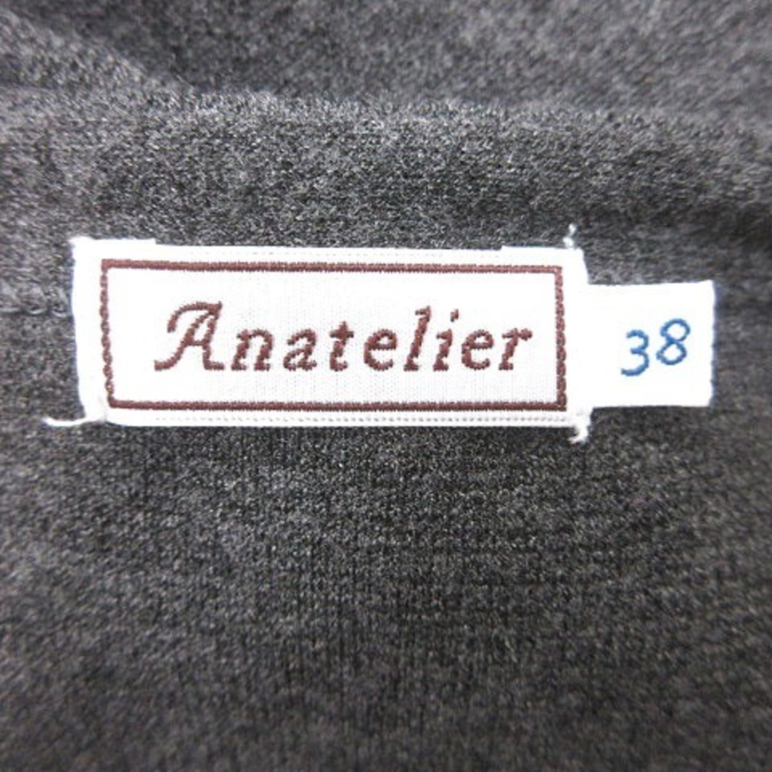 anatelier(アナトリエ)のアナトリエ ニット カットソー ボートネック リボン 長袖 38 グレー ■MO レディースのトップス(ニット/セーター)の商品写真