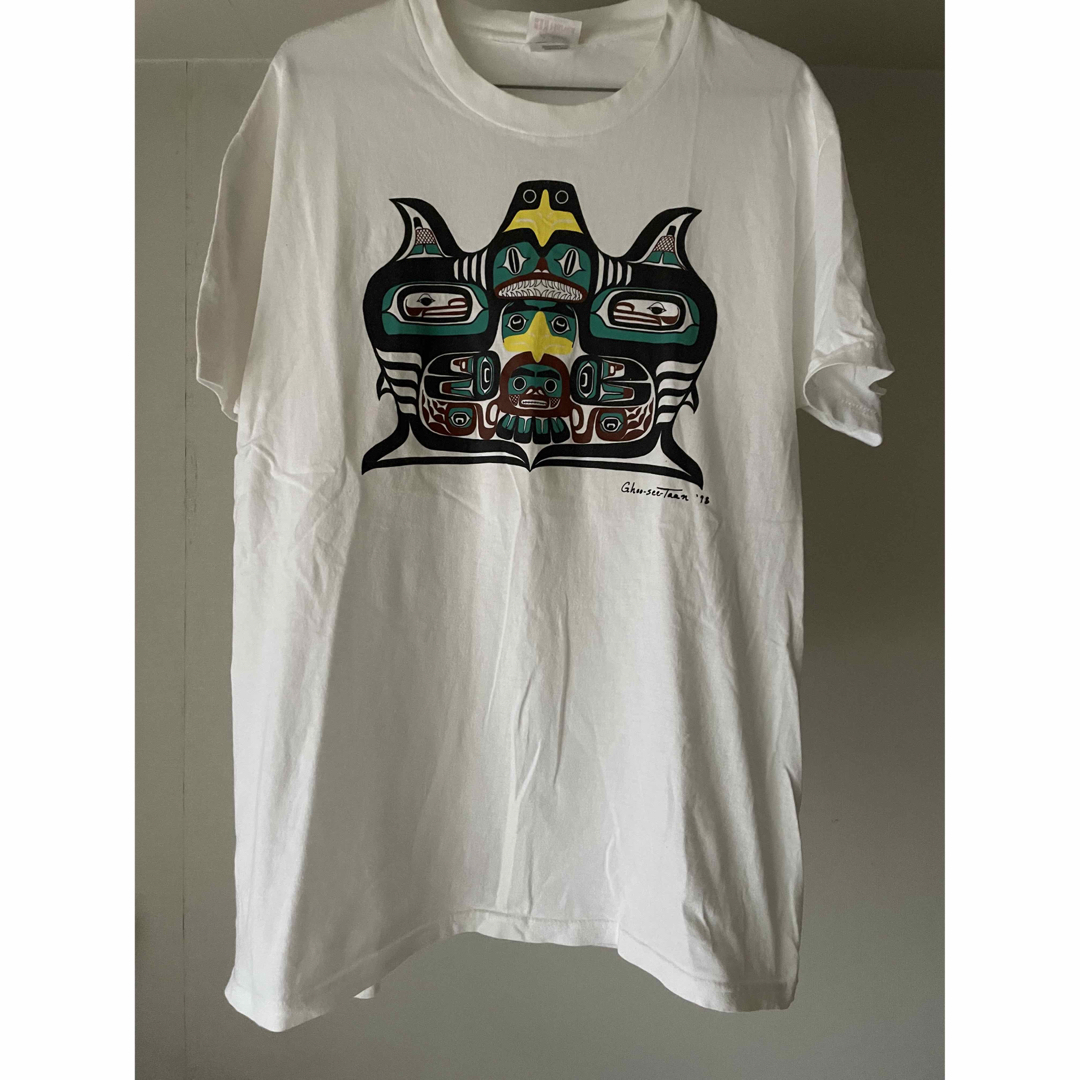 ネイティブアメリカンTシャツ　Ghoo see taan 90s USA製メンズ