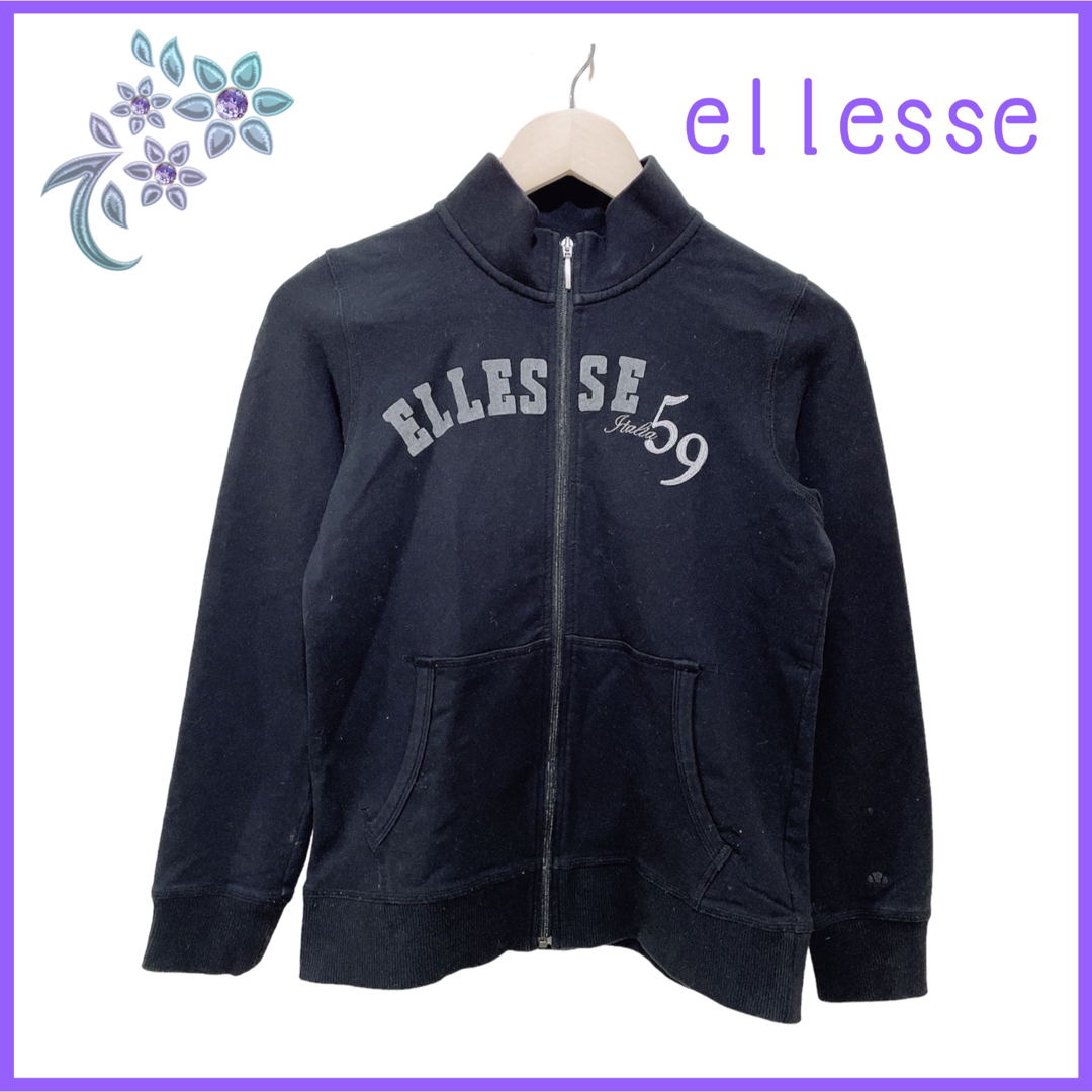 ellesse(エレッセ)の【ellesse】フルジップアップ スタンドネック ロゴプリント 裏起毛 レディースのトップス(トレーナー/スウェット)の商品写真