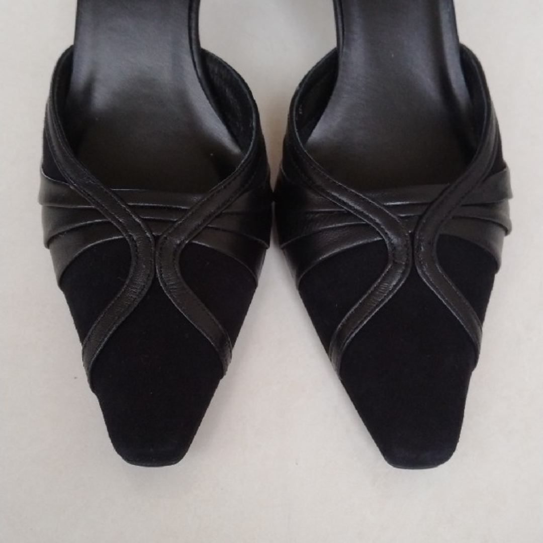 MELMO(メルモ)のMELMO　パンプス　ブラック　24.5㎝ レディースの靴/シューズ(ハイヒール/パンプス)の商品写真